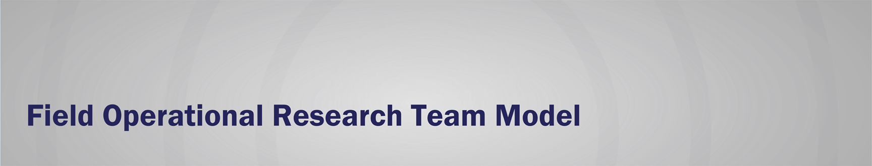 Field Operational Research Team banner